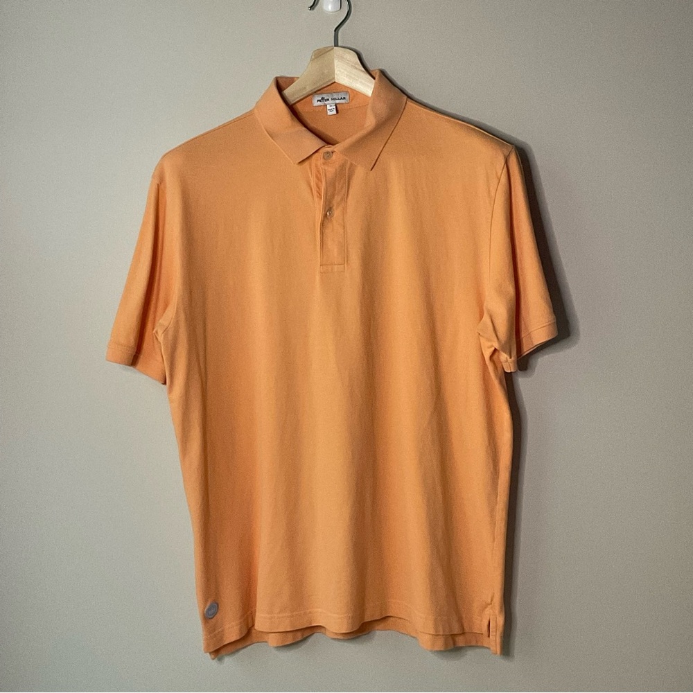 Peter Millar Orange Classic Polo Medium